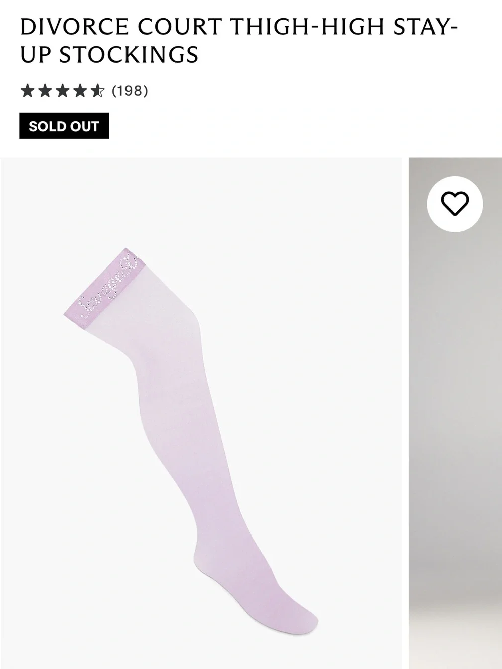Savage X Fenty Divorce Court Lavender Thigh-High Stay-Up Stockings